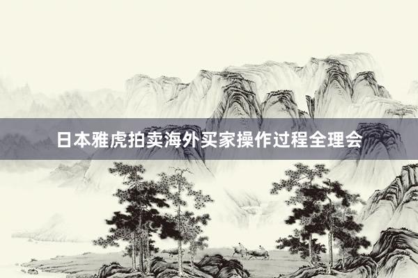 日本雅虎拍卖海外买家操作过程全理会