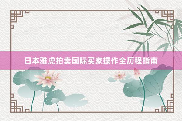 日本雅虎拍卖国际买家操作全历程指南
